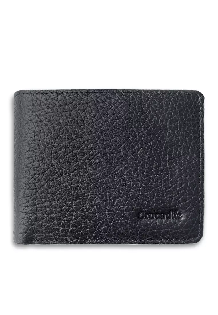 Crocodile H7003R Dompet Bi-fold Wallet Leather Kulit Original - Hitam