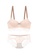 ZITIQUE beige Women's Wireless 3/4 Cup Push Up Nylon Lace Lingerie Set (Bra and Underwear) - Beige 459A0USEF22F28GS_1