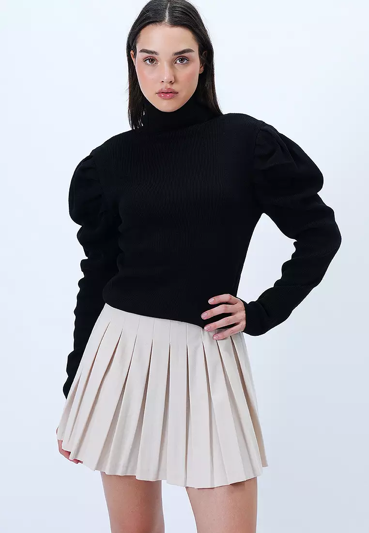 Turtleneck Princess Sleeve Sweater