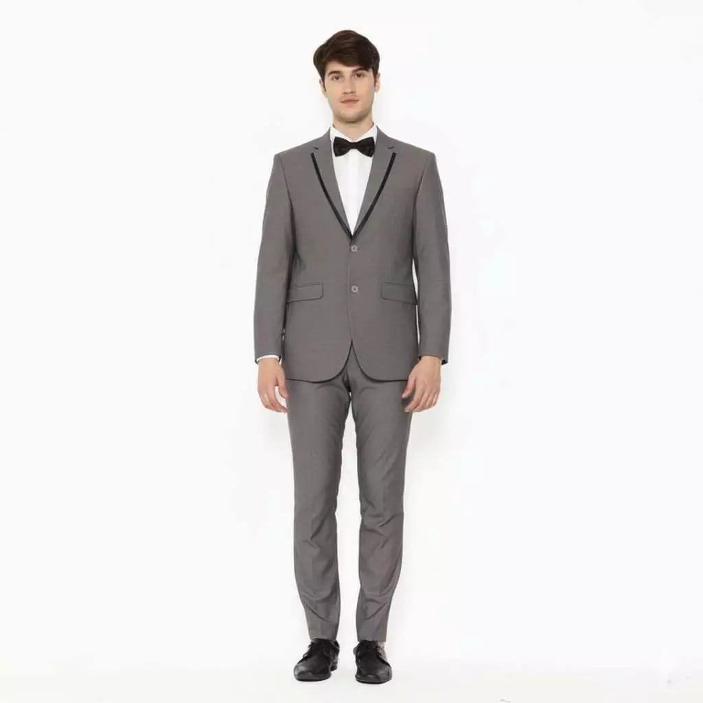 Lawell Jas Pria Formal Modern Fit – Kancing Dua, Warna Abu Tua | Altima