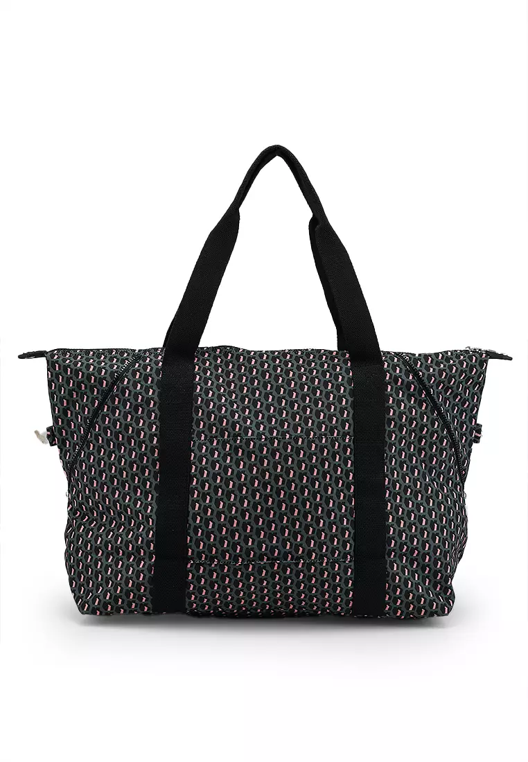 Printed Nylon Large Top Handle Bag