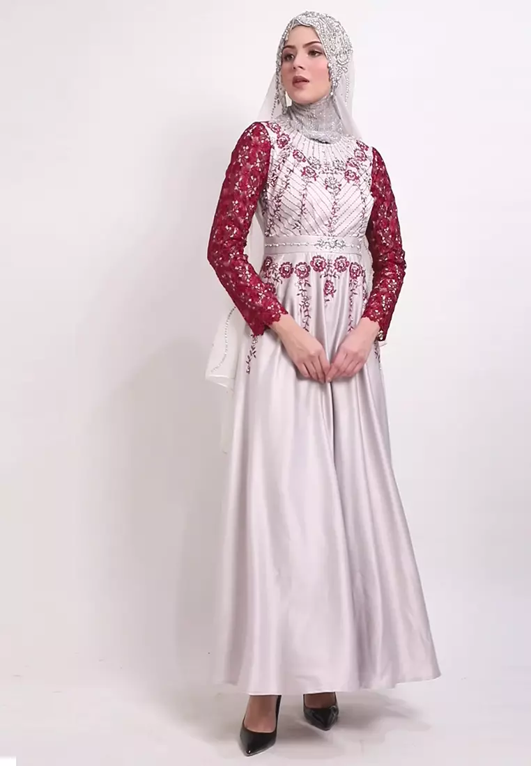 Chamoniq Gamis Brokat Satin