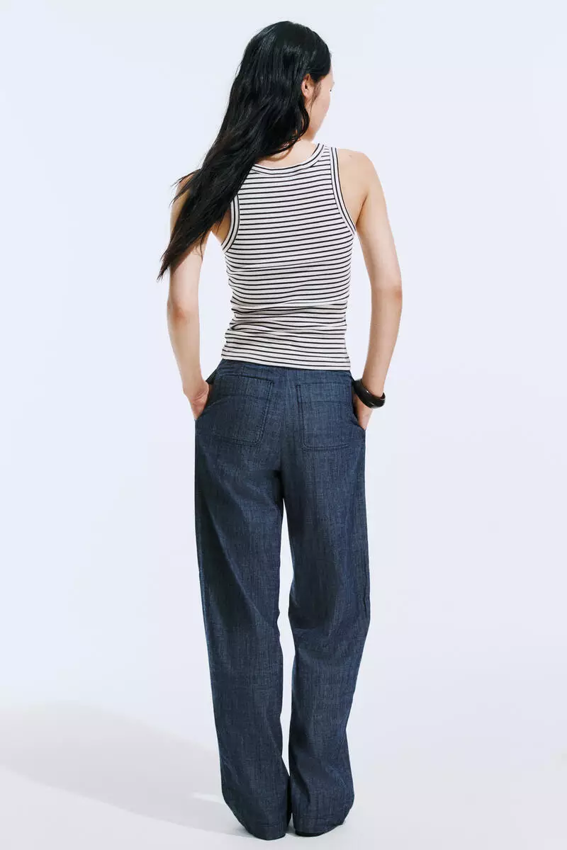 Baggy cotton trousers