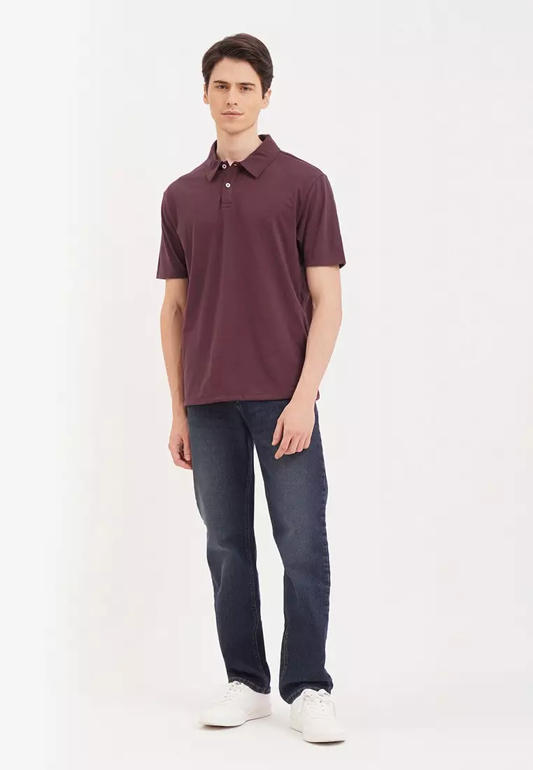 Penshoppe polo top shirt maroon