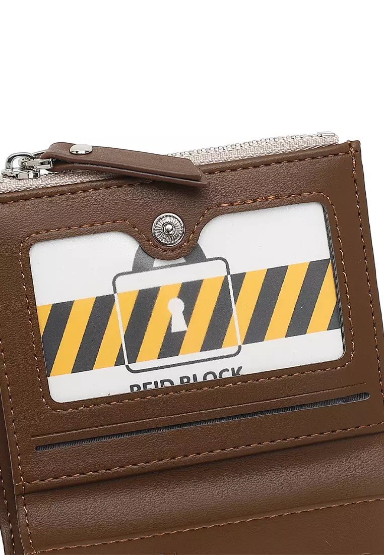 Women's Monogram RFID Blocking Wallet - Brown