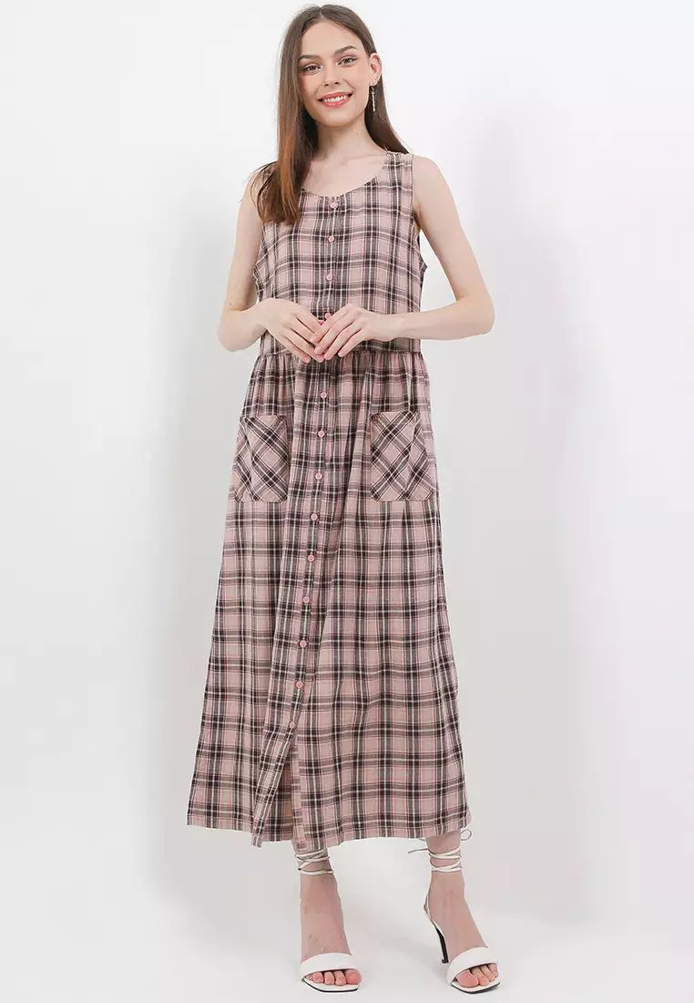 Triset Casual Pakaian Wanita Overall Dress - TD500990129