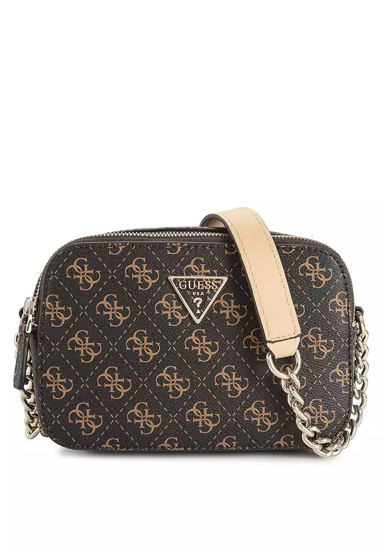 guess suitcase brown