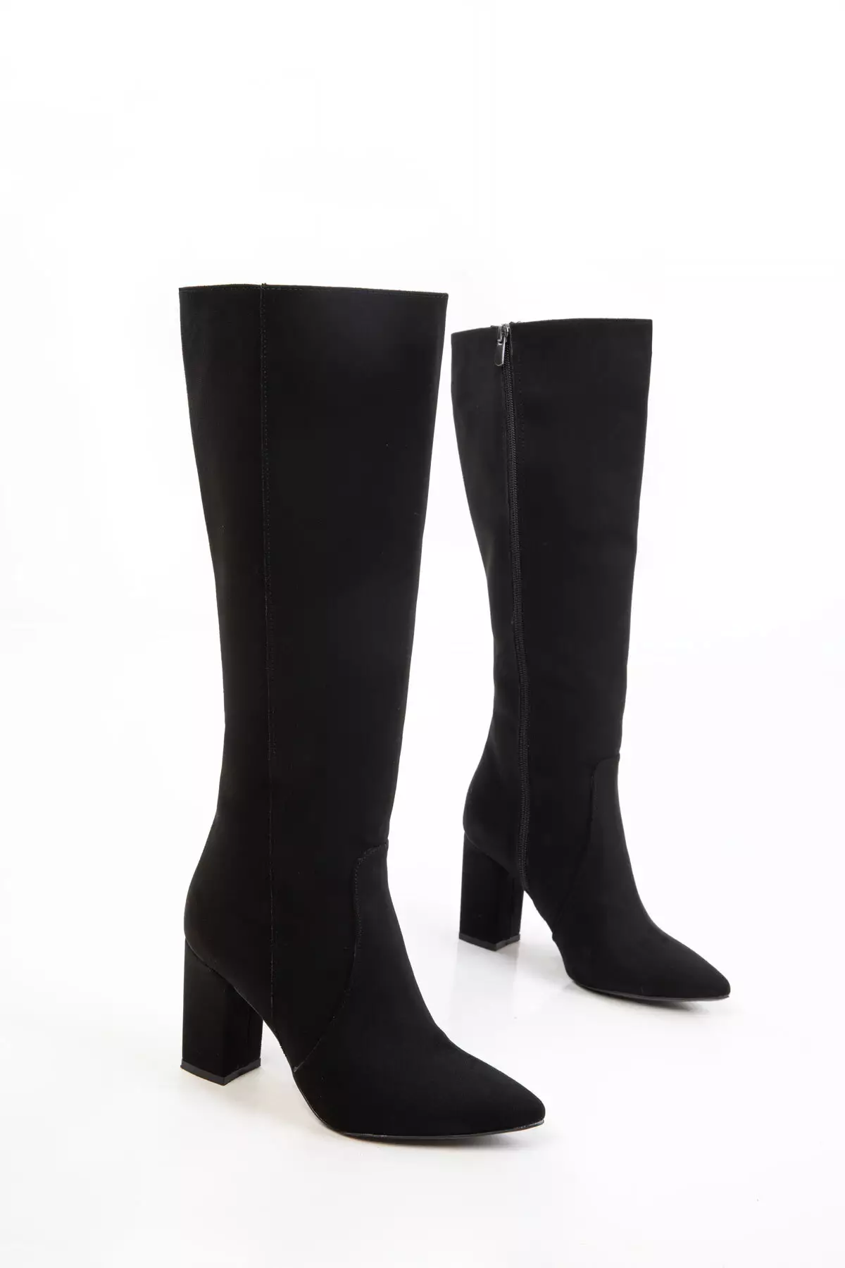 Suede Women'S Boots 19956 - Black
