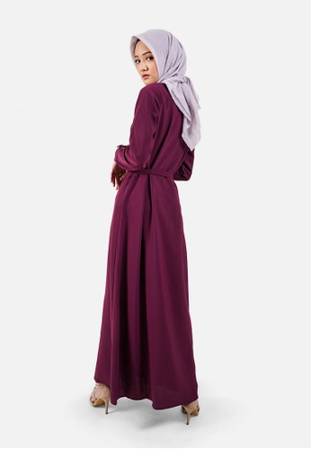 Jual QUEENSLAND Long Dress Wanita Muslim A05754Q Maroon Original