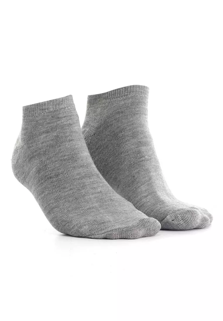 Seish Kaos Kaki Pria Wanita Polos Plain Ankle Socks Footwear Material Fabric ORIGINAL - Light Grey