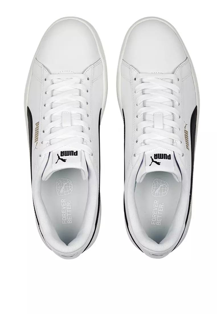 Puma smash v2 sales white sneakers