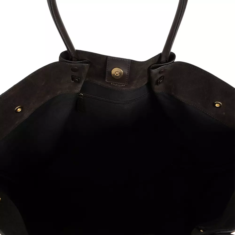 The New York Tote Bag Suede Dark Chocolate