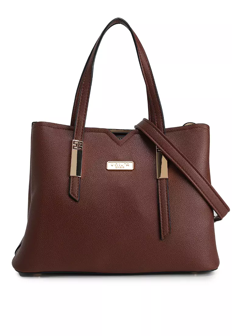 Pebbled Multi-Compartment Tote