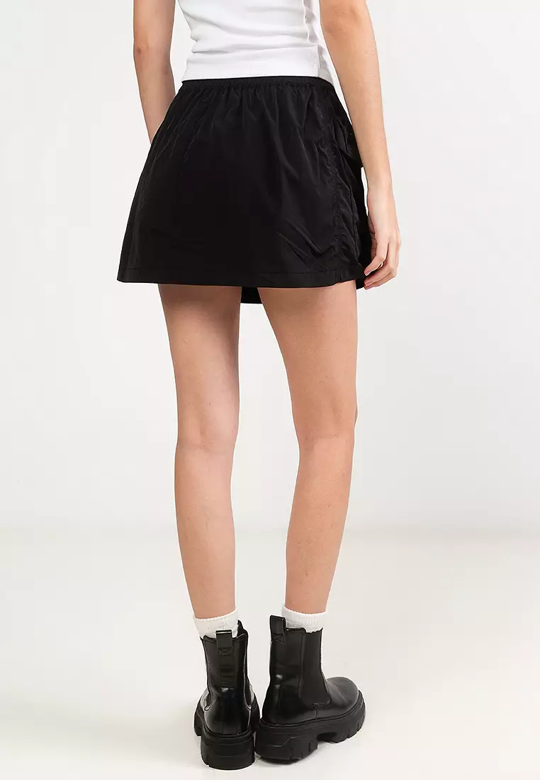 Crinkled Mini Cargo Skirt