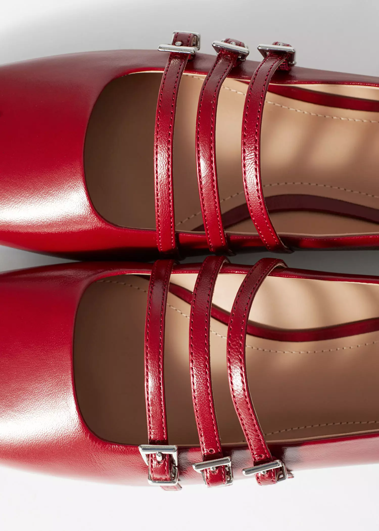 Mary-Jane Leather Ballet Flats