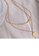 Glamorousky silver Fashion Simple Plated Gold 316L Stainless Steel Geometric Round Pendant with Double Layer Necklace 05E19ACCCE5019GS_4