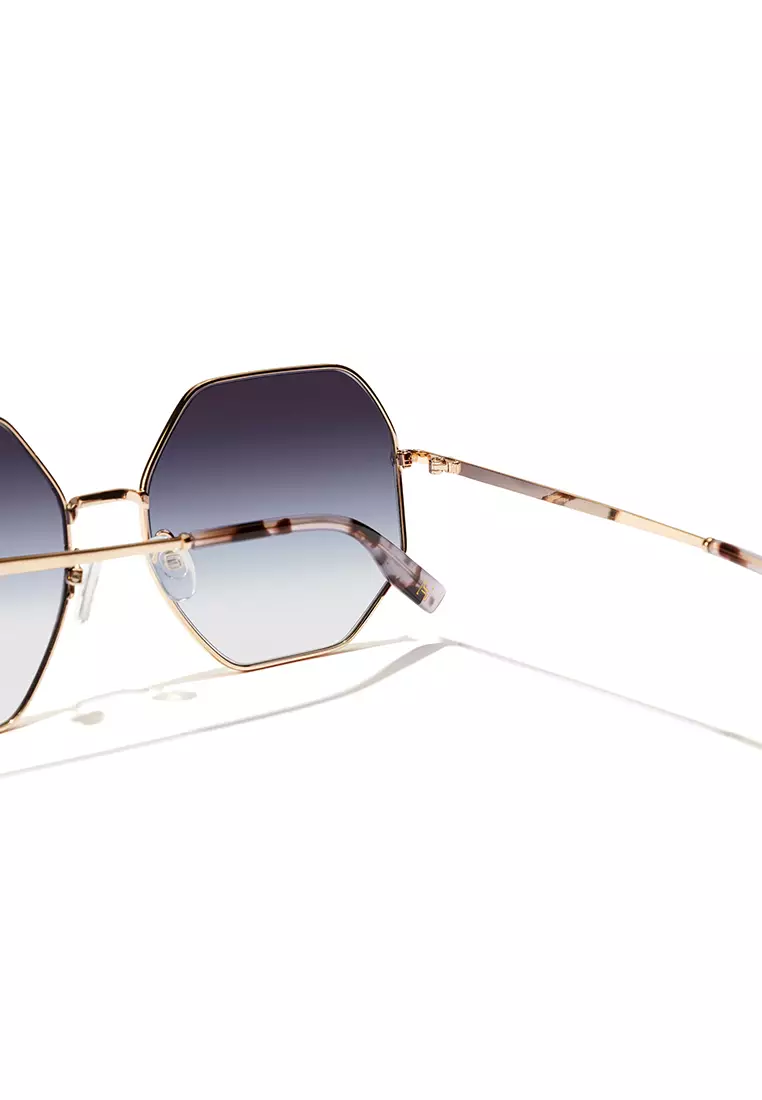 HAWKERS Light Gold Indigo Lumina Sunglasses For Women, Female. Official Product Designed In Spain