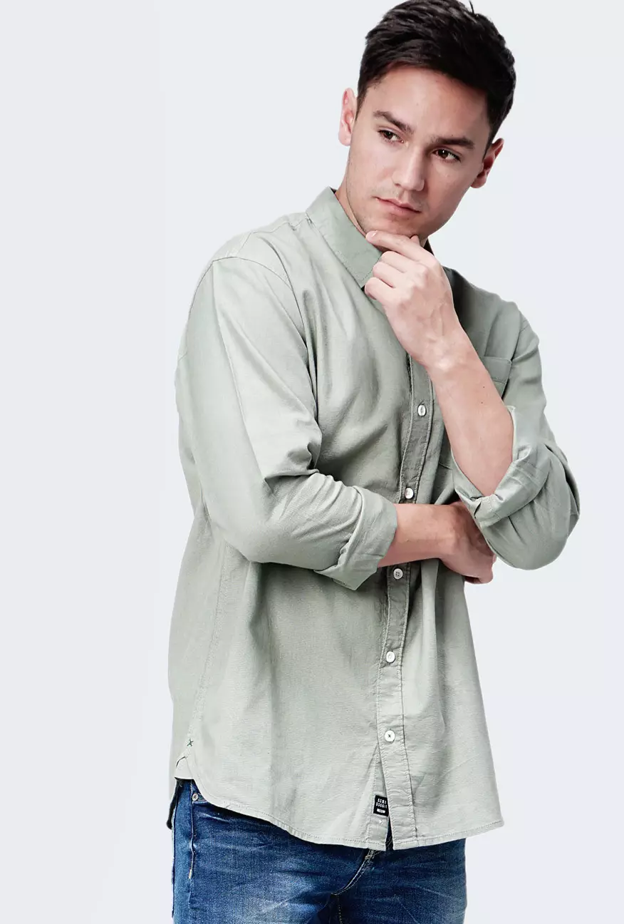 Kemeja Pria Ottoman Dusty Green