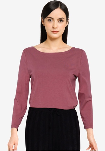 ONLY purple Fifi 3/4 Boatneck Top 8DDC8AA4490901GS_1