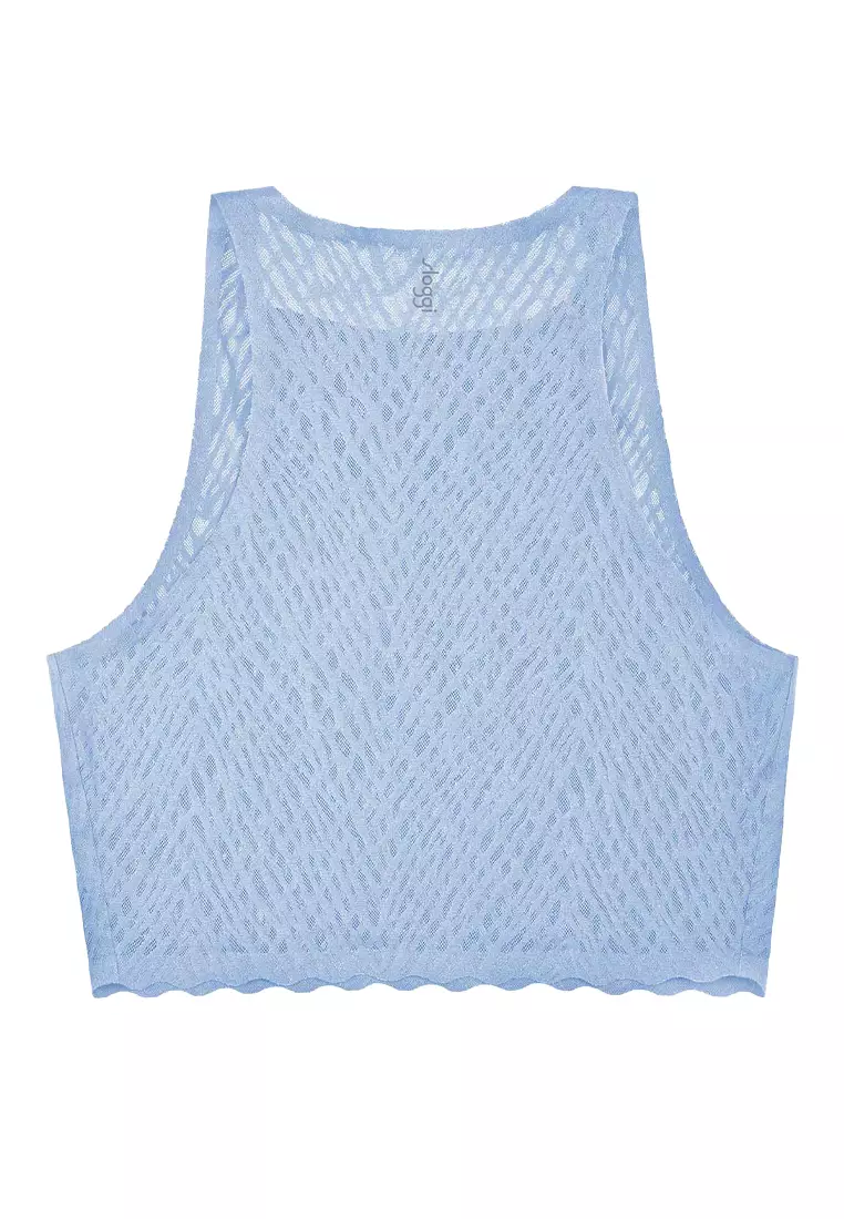 Sloggi ZERO Feel Bliss Crop Top Bra for Women - Bluish Gray