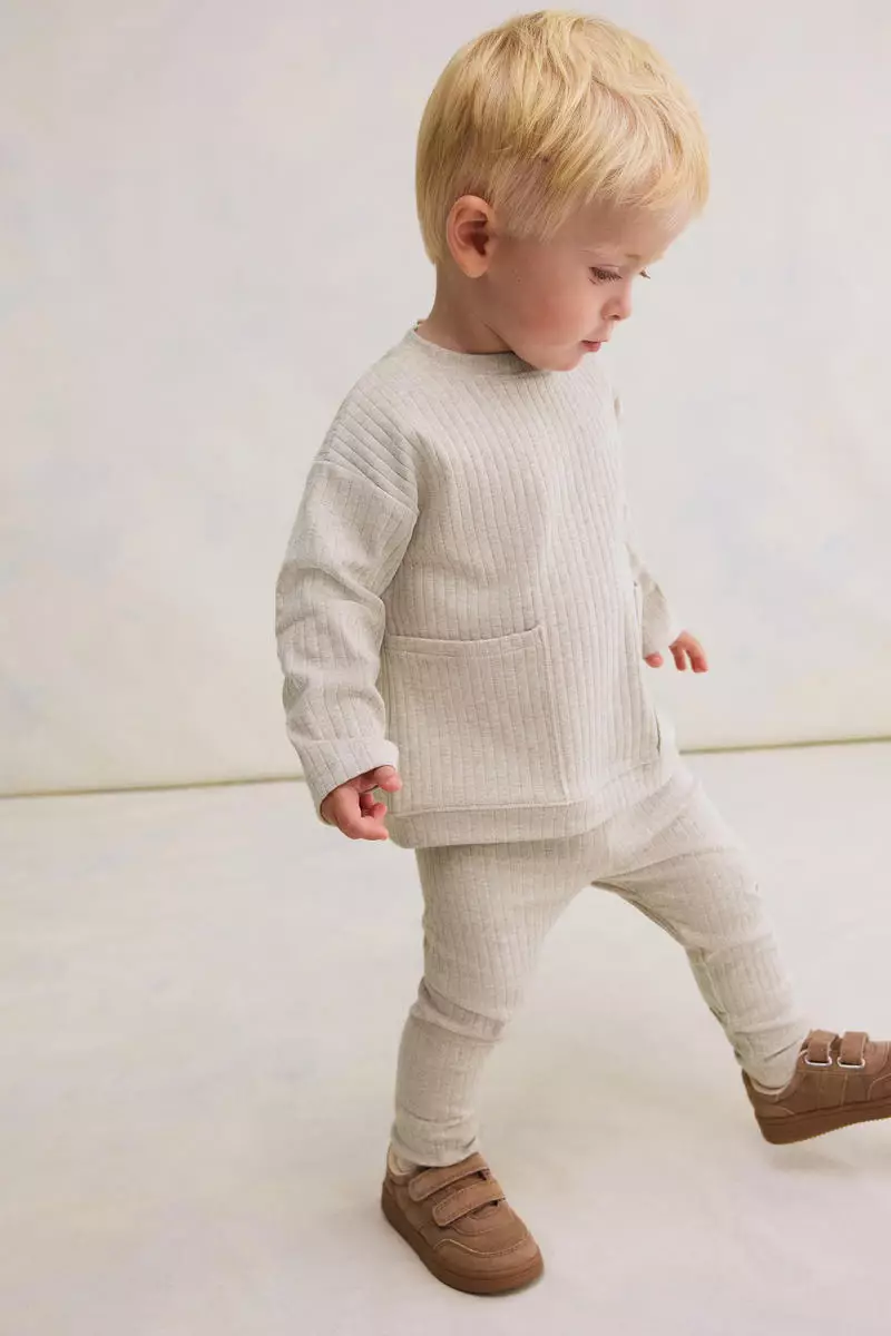 2-piece ribbed cotton set