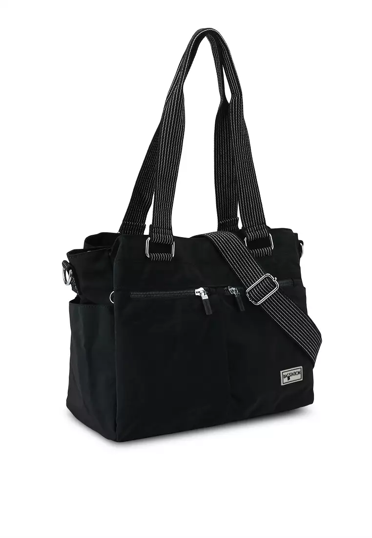 Jual Bagstation Crinkle Nylon Convertible Tote Bag Original 2024