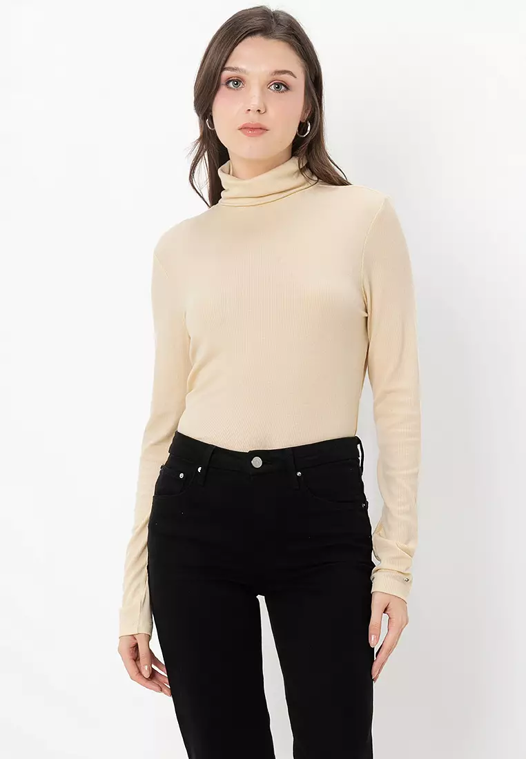 Buy Tommy Hilfiger Roll Neck Long Sleeve Slim T-Shirt Tommy