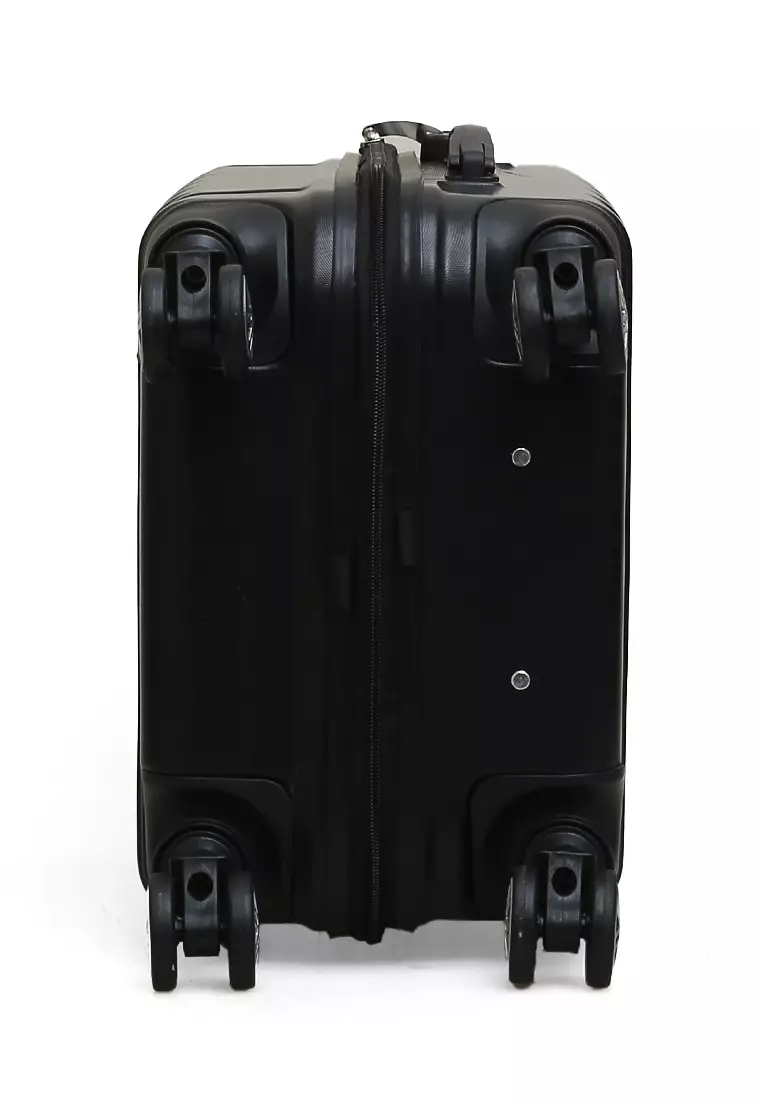 Carlton Tas Koper Fashion Unisex Size 20 Inch Suitcase Number Code Lock Material Fiber ABS ORIGINAL - Black