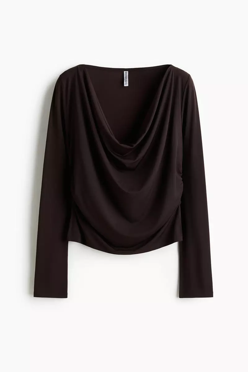 Draped jersey top