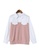 A-IN GIRLS white and pink Simple Color Block Lapel Top 83AEFAA5FA25DEGS_4