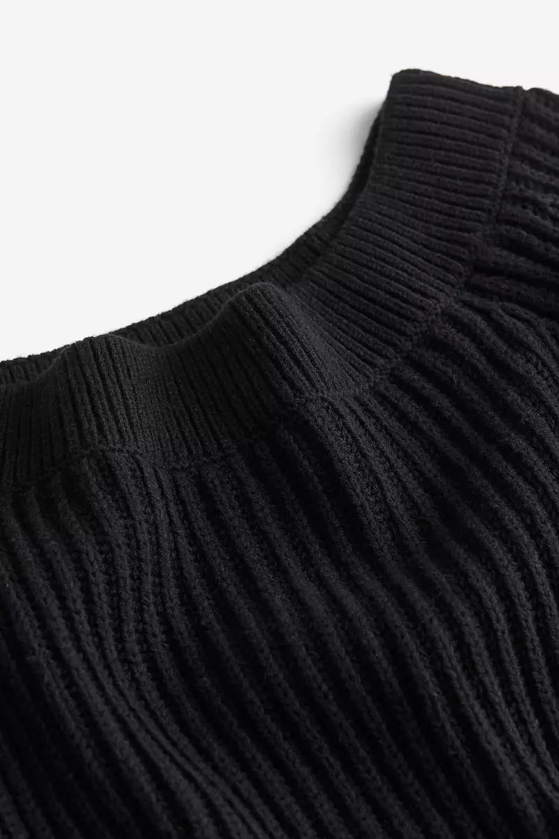H&M Rib-knit Off-the-shoulder Sweater
