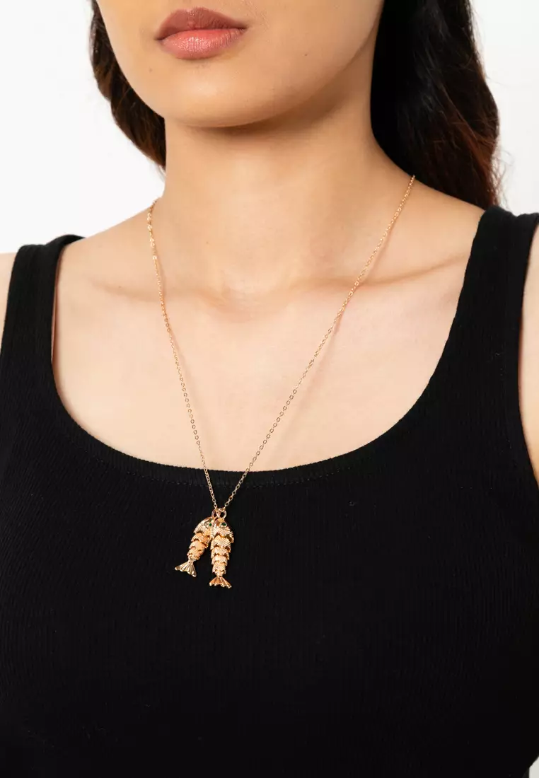 Abundance Fish Charm Necklace