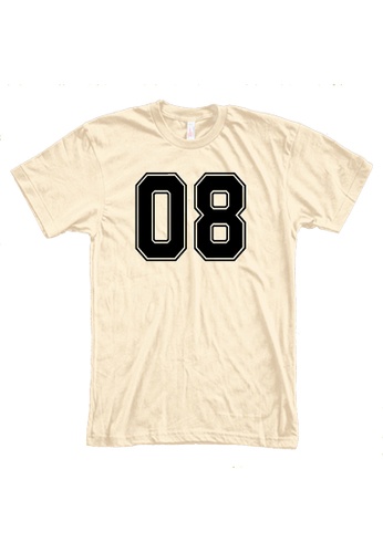 MRL Prints beige Number Shirt 08 T-Shirt Customized Jersey E5F6CAA2E1911FGS_1