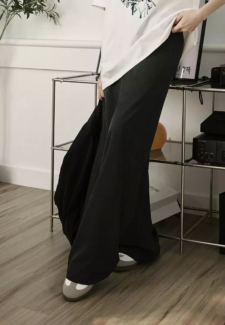 休閒素色車線口袋寬褲《BA7884》