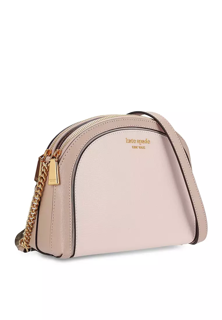 kate spade, Bags, Kate Spade Morgan Flower Bed Embossed Saffiano Leather  Double Zip Dome Crossbody