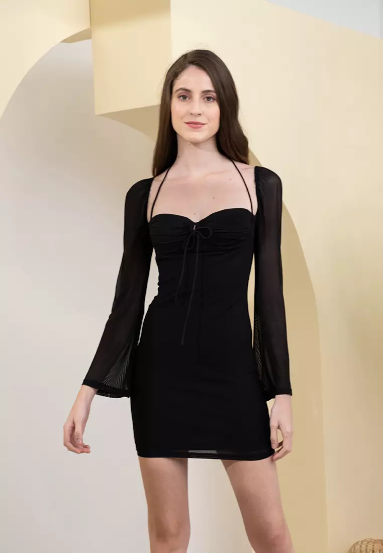 Buy Zalora Studios Chiffon Halter Mini Dress 2024 Online ZALORA