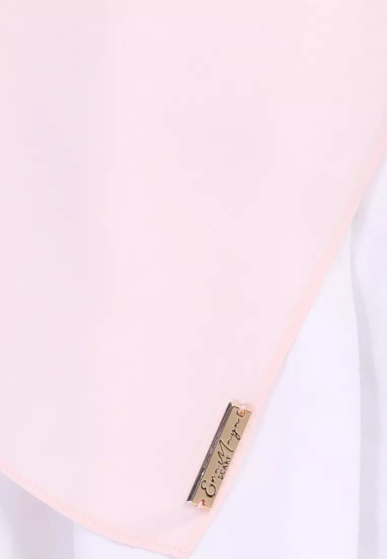 Rania Premium Heavy Chiffon Basic Wide Shawl in Cotton Candy Soft Pink
