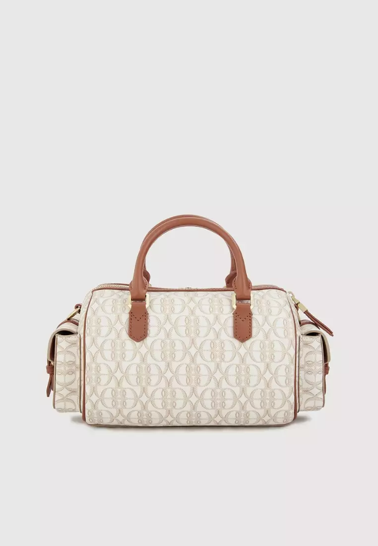 Milania Monogram Crossbody Bag Latte