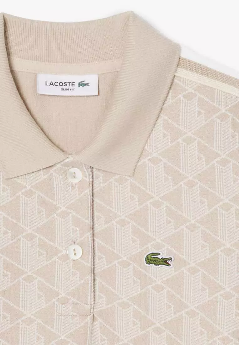 Slim Fit Monogram Jacquard Polo Dress