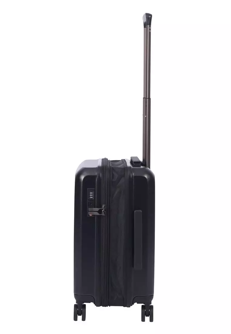 Crossing VIVE Polycarbonate Expandable Carry On Luggage V2 - Black
