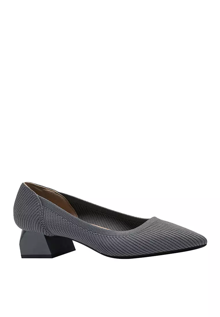 Discount on Twenty Eight Shoes  shoes - SKU: 4cm Pointed Flyknit Block Heels Shoes Tj1508