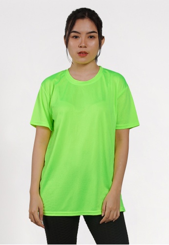 CROWN green Round Neck Drifit T-Shirt B33FDAAB349103GS_1