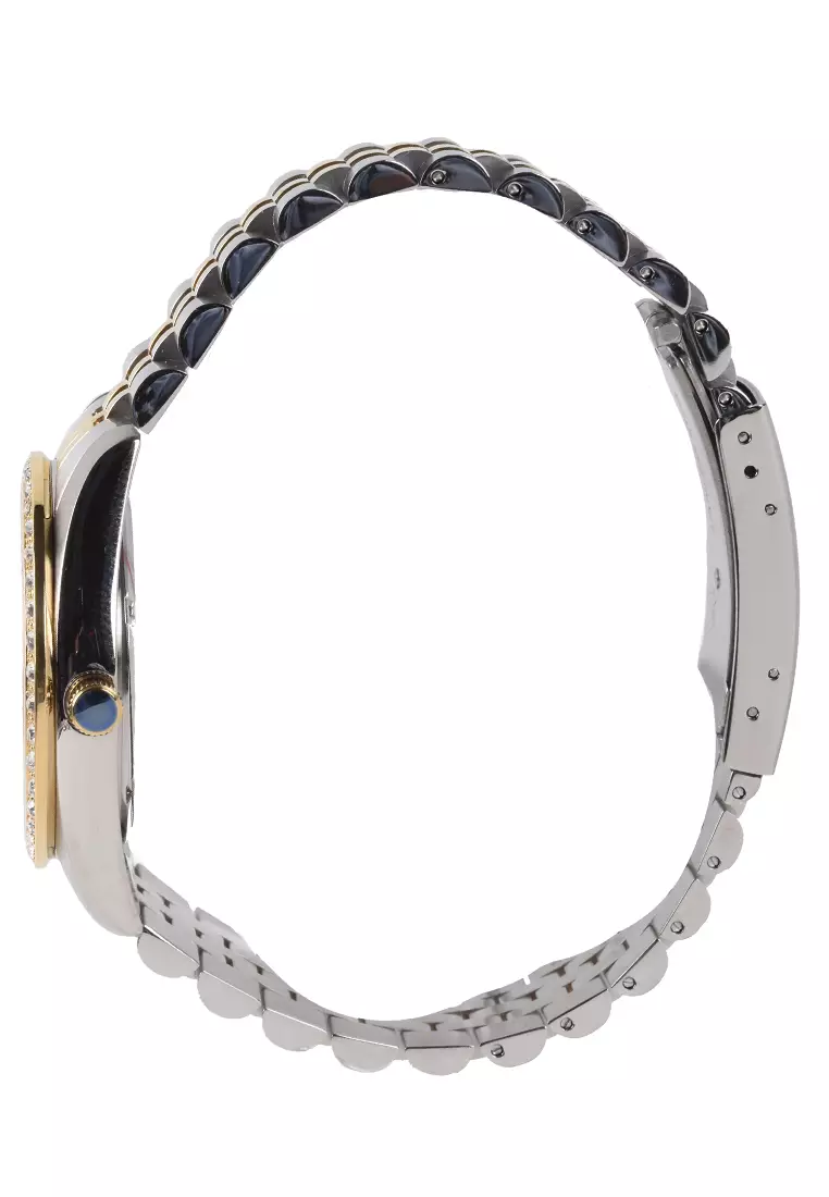 Bonia Sapphire - Jam Tangan Wanita - Silver Gold - Stainless Steel Bracelet - BNB105550-1157S