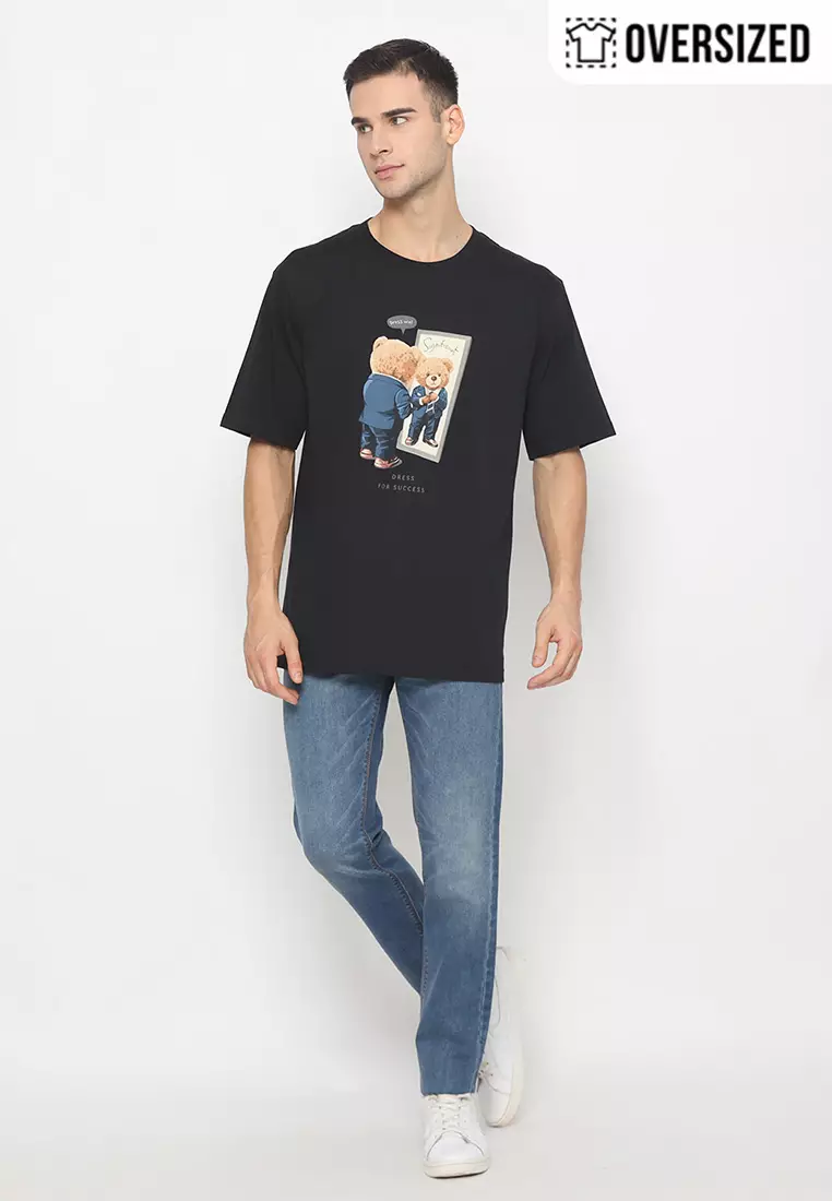 RBJ Unisex T-Shirt Teddy Cotton Combed Oversized Pria 2079350031