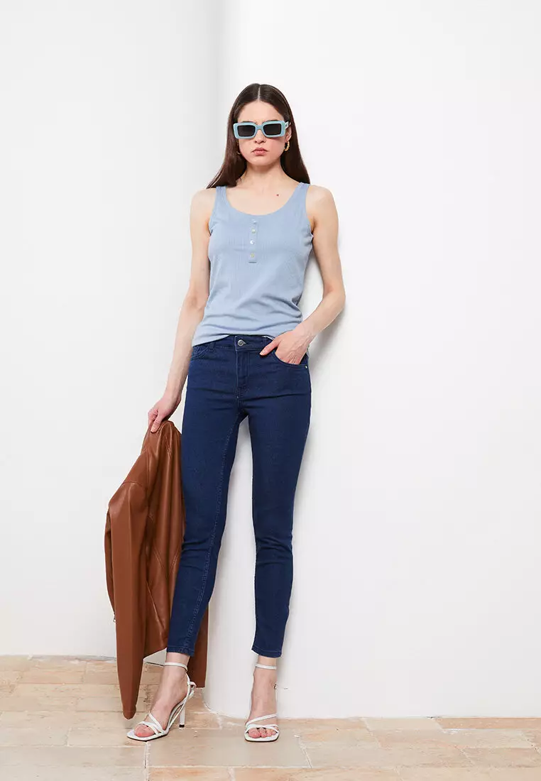 Skinny Fit Straight Pocket Detailed Women's Rodeo Jeans