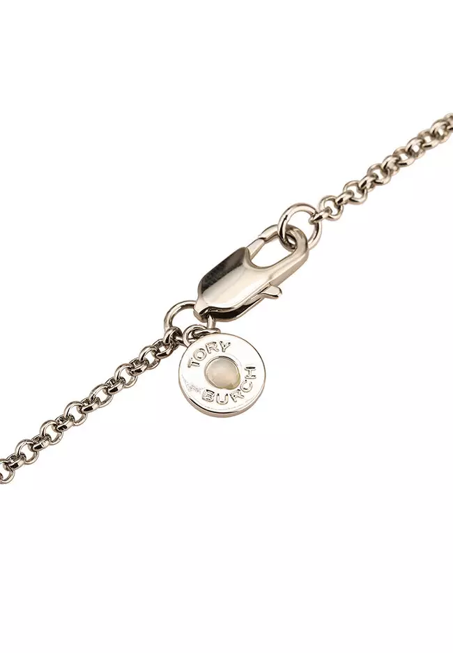 Tory burch multi strand logo necklace discount
