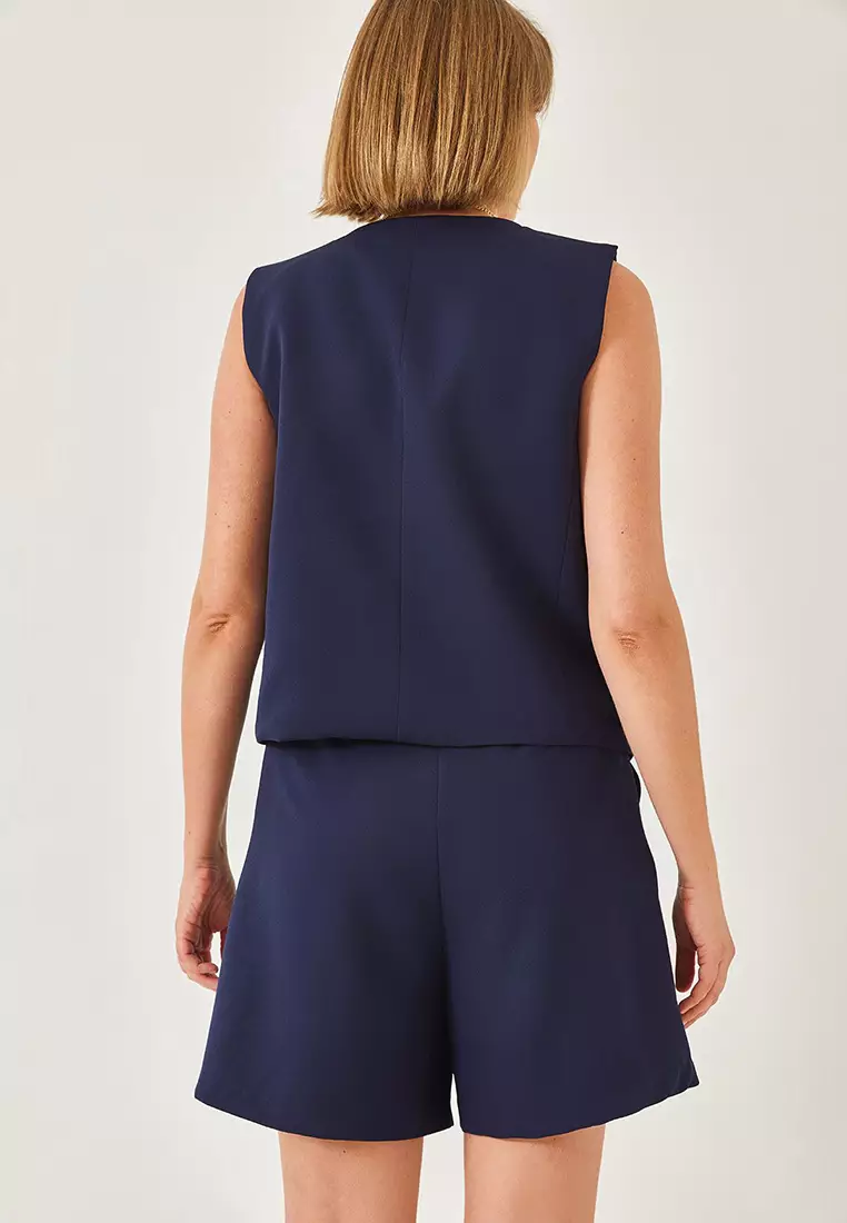 Women's V-Neck Vest Shorts Set 60316 60271017