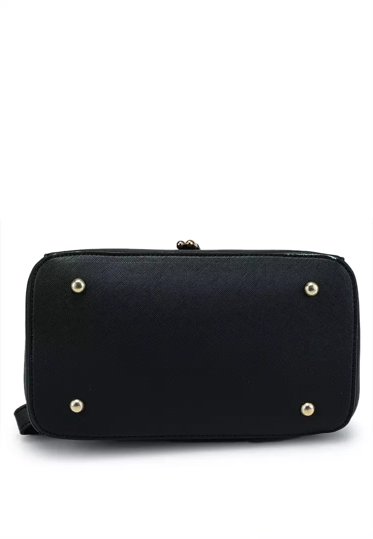 Saffiano Backpack With Flap Over