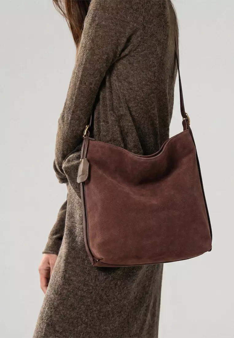 [Limited] DON Shoulder Bag - Suede Coconut Shell