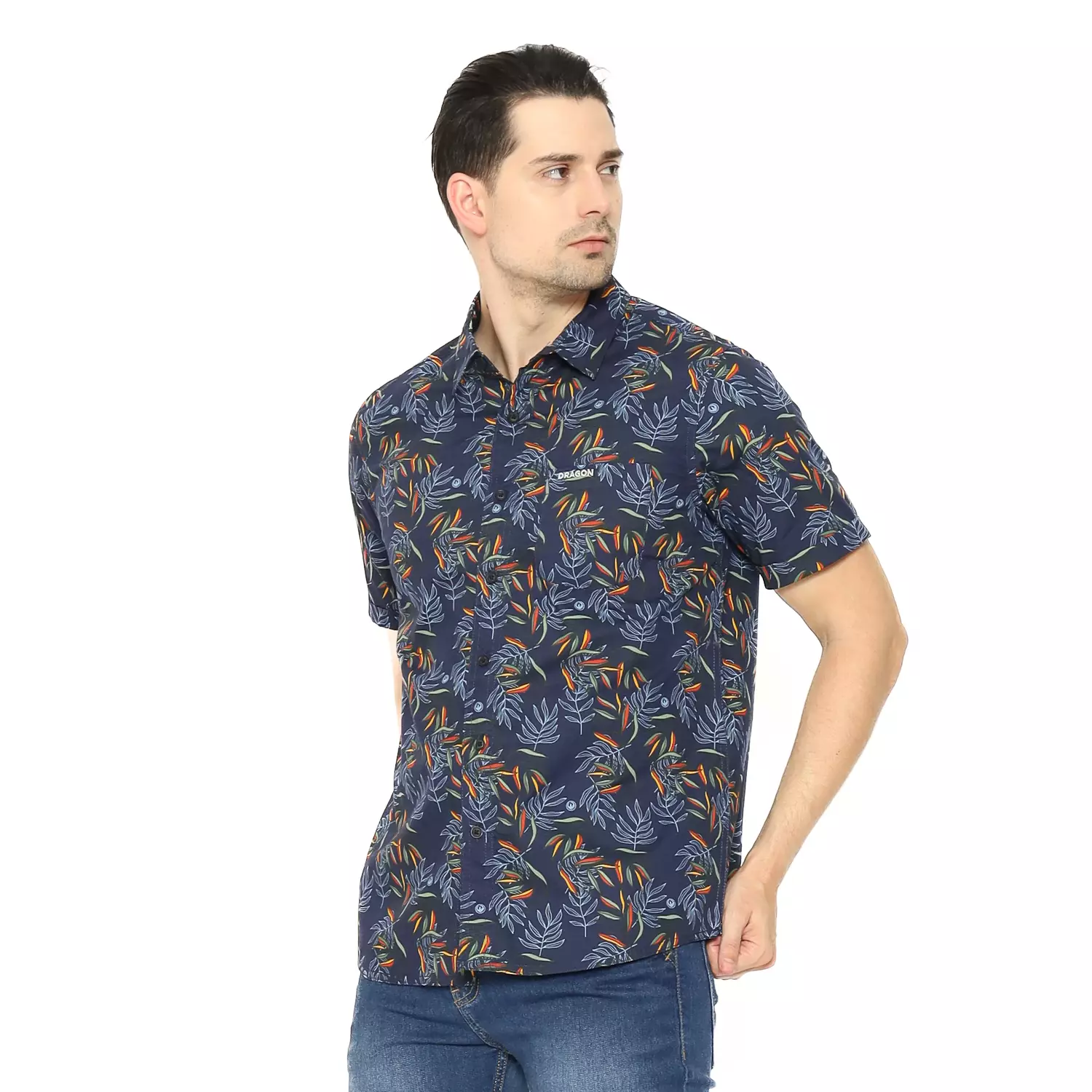 Dragon Kemeja Lengan Pendek Pria Gojo Men Shirt Planet Surf